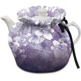thumbnail image 1 of Gradient Petunia Insulation Cotton Vintage Warm Kettle Cover Breakfast Tea Pot Cover Kitchen Tea Pot Dust Cover with Elastic Band Kitchen Coffee Table Decorative Accessories, 1 of 6