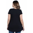 thumbnail image 3 of Women's Plus Size Short Sleeve V Neck Tunic T Shirt, 3 of 3