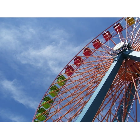 Canvas Print Ferris Wheel Cedar Point Amusement Park Sky Wheel Stretched Canvas 10 x