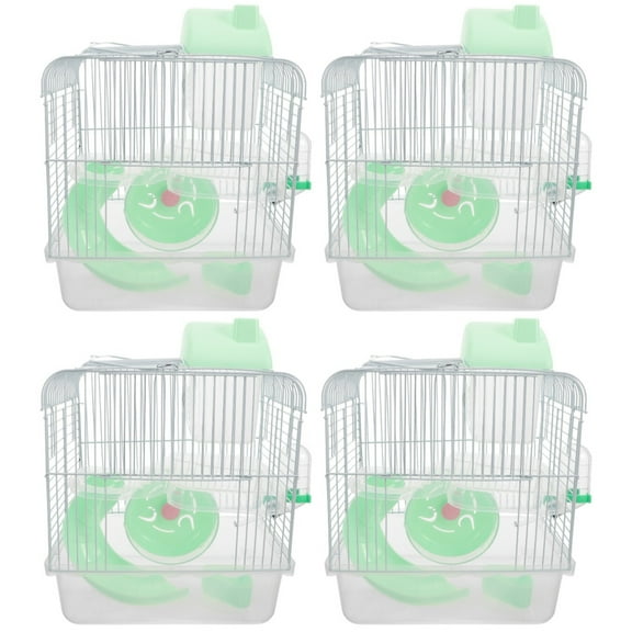 FRCOLOR 2pcs Double Layer Rat Cage Hamster Cage Rat Wire Cage Large Space Dwarf Hamsters Cage