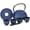 Blue Floral, variant on Iron Teapot Set Tetsubin Tea Kettle with 4 Cups, Stainless Steel Infuser for Stove Top Tea Brewing 28 oz