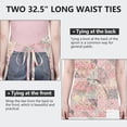 thumbnail image 6 of Pioneer Flower Floral Print Pattern Apron for Women and Men, Cotton Linen Waterproof with Pockets, Adjustable, 33x27 Inch for Kitchen, Gardening, BBQ, Salon, 6 of 6