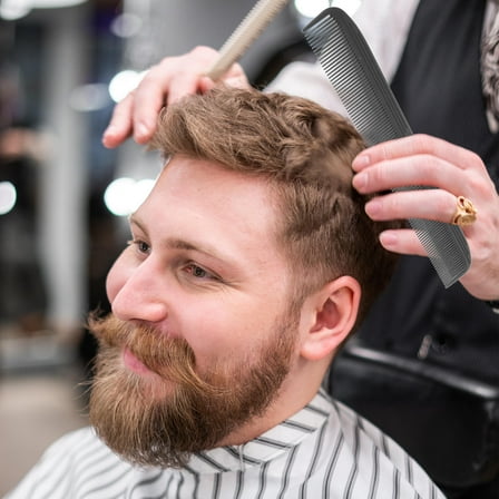 OFFIGAM Ergonomic Black Plastic Hair Cutting Comb for Professional Hairdressing and Styling Tools