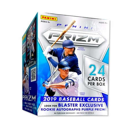 2019 Panini Prizm Baseball Blaster Box- Exclusive Parallels and Opti-Chromes |Autos, Rookies, and Prospects | Over 24 MLB Baseball Trading Cards Per Blaster