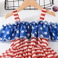 thumbnail image 5 of Splozh 4th Of July Outfits for Toddler Girls Toddler Girls Independence Day Stars Striped Printed Dress 4th Of July Kids Ruffles Princess Dresses Red,18 Months, 5 of 7