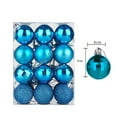 thumbnail image 5 of D-GROEE 24 Pcs/Set 4cm Christmas Tree Ornament Decorative Scene Layout Lightweight with Rope Christmas Tree Decoration Shiny Reflective Classic Xmas Balls for Christmas Party, 5 of 7