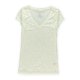 thumbnail image 1 of Aeropostale - Camiseta básica para mujer Jacquard Burnout, color blanco, grande Aeropostale Camiseta básica, 1 of 2