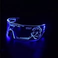 thumbnail image 3 of DODOING LED Visor Glasses Dual Control 7 Colors Futuristic Glasses Light Up Glasses Rave Glasses luminous glasses, 3 of 8