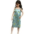 thumbnail image 1 of Robes pour Filles, Robe de Nuit pour Tout-Petits, Robe d'Été Sans Manches, Robe à Bretelles, Design Imprimé, Vêtements de Maison pour Enfants, 1 of 4