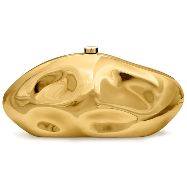 Bolso de mano NEWROGENG acrílico para mujer Bolso de noche dorado