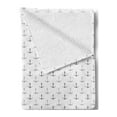 thumbnail image 2 of Anchor Soft Flannel Fleece Throw Blanket, Monochrome with Little Hearts Hipster Hand Drawn Tattoo Art Style Retro, Cozy Plush for Indoor and Outdoor Use, 50" x 70", Black White, by Ambesonne, 2 of 5