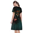 thumbnail image 7 of Lsque Five Nights At Freddy'S Print Women's Casual Dress T-Shirt Summer Short Sleeve Scoop Neck Swing Dresses, 7 of 7