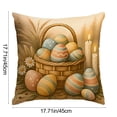 thumbnail image 3 of Uutvery Easter Bunny Print Pillowcase, Machine Washable Polyester Pillow Cover, Fade Resistant Indoor Outdoor Decor, Holiday Home Decor For Sofa Bed Chair, 3 of 7
