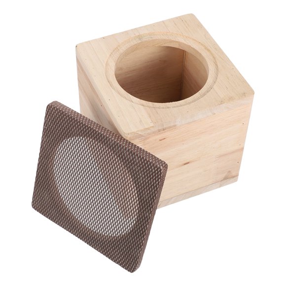 ifundom Automotive Speaker Box Beige Wooden Audio Enclosure 4 Inch with Easy Installation and Bass Boost