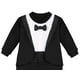 thumbnail image 4 of Traje de una sola pieza, color lila, esmoquin, para recién nacido, 4 of 7