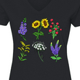 thumbnail image 4 of Inktastic Group of Beautiful Wildflowers Women's V-Neck T-Shirt, 4 of 5