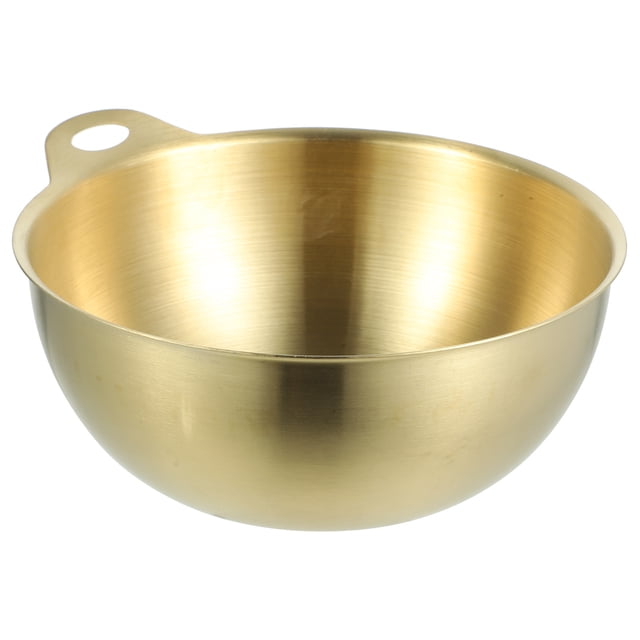 FELTECHELECTR Bol Para Ensalada Dorado De Acero Inoxidable Reutilizable Ideal Para Servir Y Almacenar