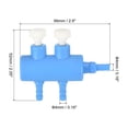 thumbnail image 2 of Uxcell 2 Ways Air Flow Valve Distributor Plastic Pump Splitter Tube Connector Blue 1 Pack, 2 of 5