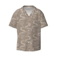 thumbnail image 2 of Lsque Hand Drawn Snake print Men's Cuban Collar Short Sleeve Shirt Summer Beachwear Casual Button Down Fashionable Vacation Leisure Shirt-3X-Large, 2 of 7