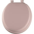 thumbnail image 3 of Mayfair Lift off Round Cushioned Vinyl Soft Toilet Seat in Pink, 3 of 7
