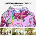 thumbnail image 4 of Sikiie Dragon Fruit Women's Casual Hoodies Long Sleeve Lightweight Pullover Tops Loose Sweatshirt-Medium, 4 of 7