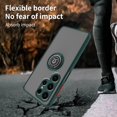 thumbnail image 5 of Compatible with Samsung S24 Ultra Case Ring Holder Magnet Blue, Samsung Galaxy S24 Ultra Phone Case Soft TPU and Hard PC Silicone Shockproof Protective Luxury Slim Cover (Dark Green), 5 of 14