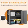 thumbnail image 4 of Metal Garage Wall Cabinet with 2 Doors and 1 Adjustable Shelf,Lockable Floating Tool Cabinet with Pegboard,Steel Storage Cabinet for Kitchen,Office,Garage,Laundry,Warehouse(Black&Gray, 26"H), 4 of 7