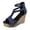 Blue, variant on Women's Wedge Sandals Ankle Strap Boots with Zipper Open Toe Comfortable Dressy Heels Casual Summer Formal Shoes Blue Size 9