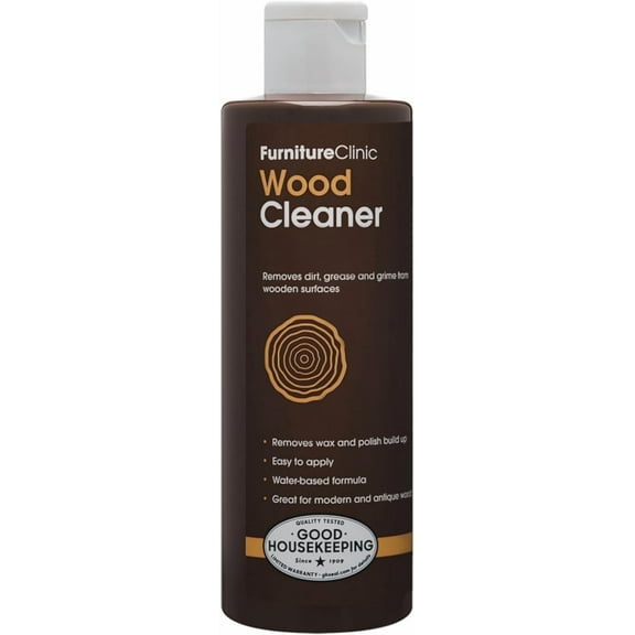 Furniture Clinic Wood Cleaner | Cleans Furniture, Shelves, Tables, Barstools, Cabinets & Other Wood Surfaces | Easily Remove Build Up, Grease and Dust | 8.5oz/250ml