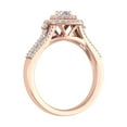 thumbnail image 2 of 1/2 Carat Cushion Shape Halo Diamond Engagement Ring in 14K Rose Gold (Ring Size 7.25) (I1-I2 Clarity), 2 of 4