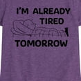 thumbnail image 3 of Peanuts - Tired Tomorrow - Toddler & Youth Girls Short Sleeve Graphic T-Shirt, 3 of 6