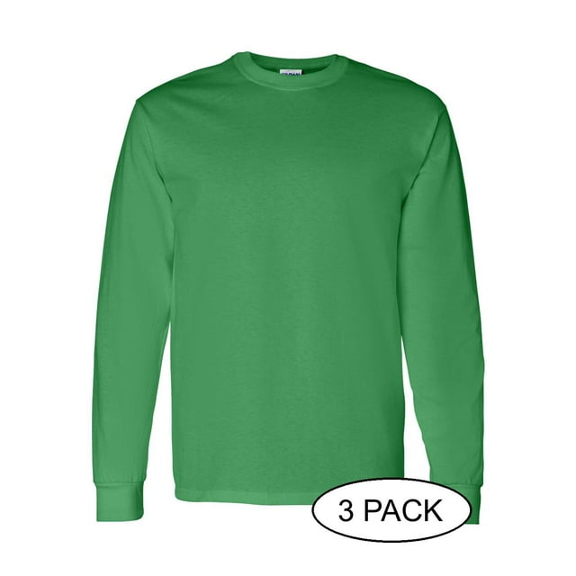 Gildan Men's Heavy Cotton Long-Sleeve T-Shirt - G540 (Pack Of 3)