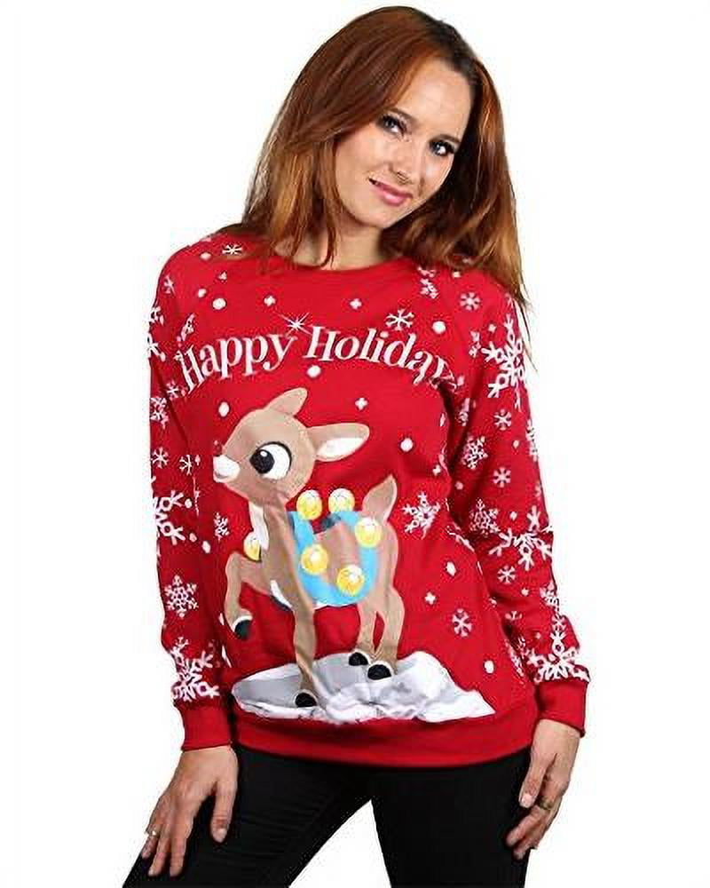 Santa's Little Helper Sweatshirt Women's Christmas Sweater Wine Party Top 