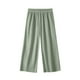 thumbnail image 2 of Odeerbi 2-11 Años Niñas Pantalón Largo de Seda de Verano Color Sólido Con Cintura Elástica, 2 of 6