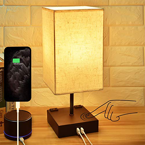 3Way Touch Control Dimmable Bedside Lamp,Hansang Modern Table Lamp