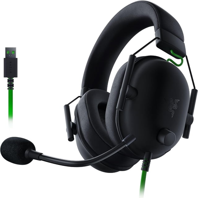 BlackShark V2 X Gaming Headset: 7.1 Surround Sound - 50mm Drivers - Memory Foam Cushion - For PC, PS4, PS5, Switch - 3.5mm Audio - Black