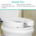 thumbnail image 3 of Vive Raised Toilet Seat Cushion, 4 Inch Extra Height, White, 3 of 10