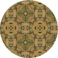 thumbnail image 1 of Ahgly Company Indoor Round Patterned Dark Bronze Brown Area Rugs, 5' Round, 1 of 6