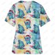 thumbnail image 3 of Uniforme de enfermera con estampado de Disney Stitch, uniforme de enfermera para mujer, cuello en V, uniforme clínico, hospital, atención médica, spa, camiseta, blusa, 3 of 5