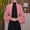Pink, variant on IUYRTFE Women's Solid Color Knit Shawl Wrap Open Front Poncho Cape with Batwing Sleeves