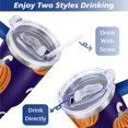 thumbnail image 5 of Halloween Pumpkin 40 oz Tumbler with Handle Double Wall Coffee Travel Mug Decorative Tumbler for Spring Summer Camping Outdoor, 5 of 7