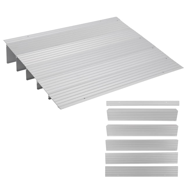 BeesClover Threshold Ramps for Doorways, Rise Aluminum Wheelchair Ramp, 700LB Capacity Door Threshold Ramp for Mobility Devices, Bikes, and Strollers