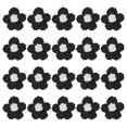 thumbnail image 1 of Uxcell 20-Pack Parches de Flores para Coser, Flores de Ganchillo Hechas a Mano de 1.6 Pulgadas para Ropa DIY [Negro y Blanco], 1 of 1