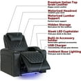 thumbnail image 2 of Valencia Oslo Home Theater Seating | Premium Top Grain Italian Nappa 11000 Leather, Power Headrest & Reclining, Power Lumbar Support, LED Lighting, (Row of 2 Loveseat, Midnight Black), 2 of 5