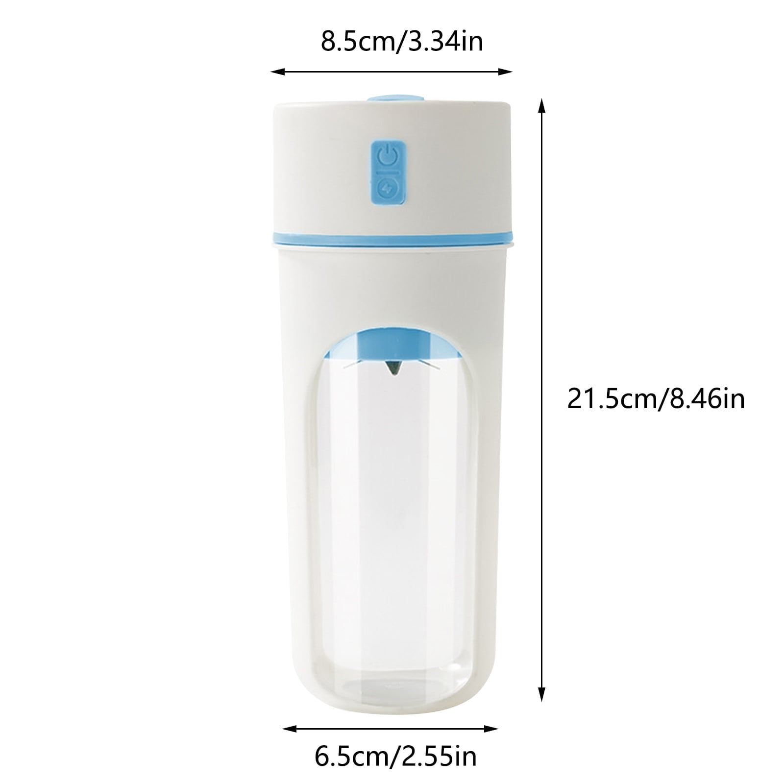 Orange Juicer Machine Small Juicing Cup with USB Charging 480 ml Capacity 6-Blade Head Portable Electric Citrus Press
