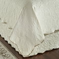 thumbnail image 3 of Vienna Oversized Light Cream Woven Matelasse Scroll Bedding Queen Coverlet Set, 3 of 3