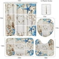 thumbnail image 2 of 4 Piece Shower Curtain Sets, with 12 Hooks, Nature Ocean Sea Turtle and Fish with Non-Slip Rugs, Toilet Lid Cover and Bath Mat for Bathroom Decor Set, 72" x 72", 2 of 7