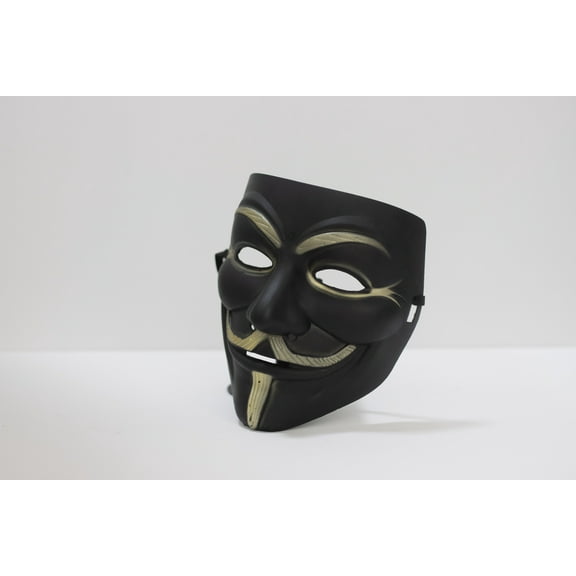 Black Hacker Mask Cosplay Prop for Theater Plays and Role Play Games