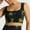 Yellow, variant on Women's Camouflage Printing Sports Tank Bra Square Collar Padded Low Impact Yoga Underwear Casual Tops