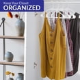 thumbnail image 4 of Royale Linens 40 Pack White Plastic Hangers for Clothes - Heavy Duty Clothes Hanger for Everyday Use - Lightweight & Space Saving Notched Plastic Hangers, 4 of 9